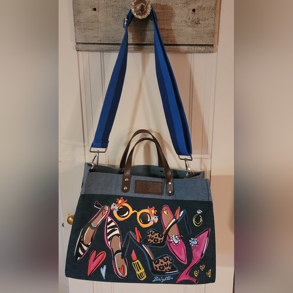 BRIGHTON Shoe Love East West Denim Tote - Picture 4 of 10